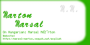 marton marsal business card